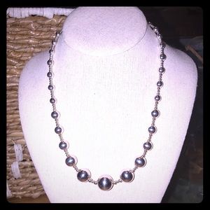 Sterling silver beaded necklace